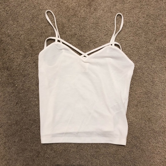 💜 2 for $12 Strappy White Tank Top - Picture 2 of 2